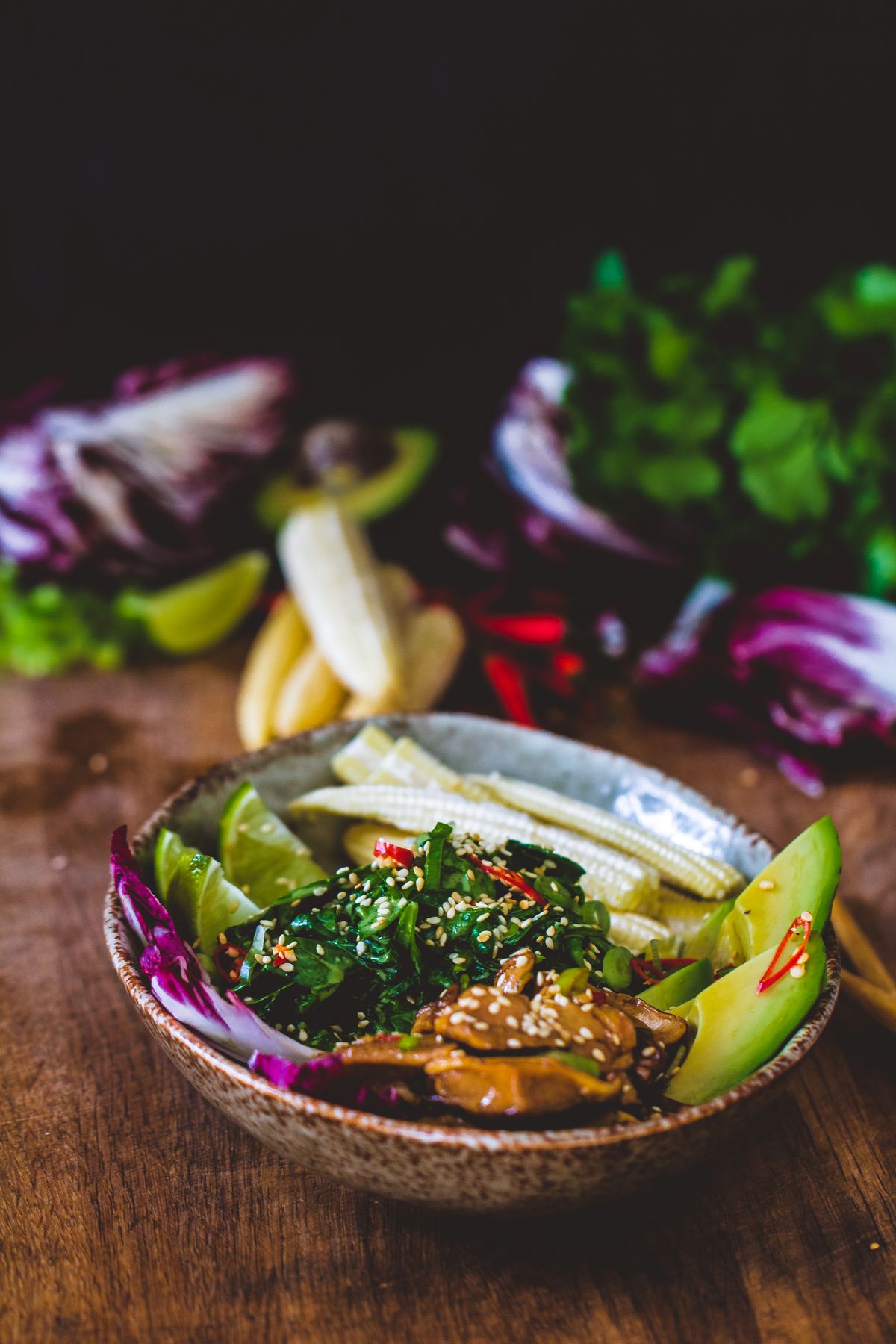 Asian Chopped Salad with Peanut Sauce