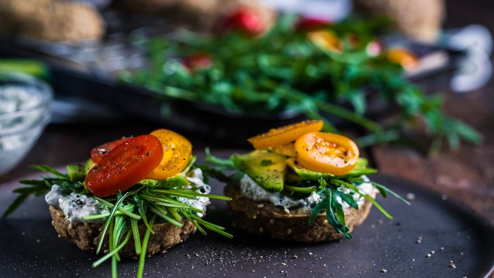 Raw Vegan Bagels with Dill & Caper Cashew Cream Cheese